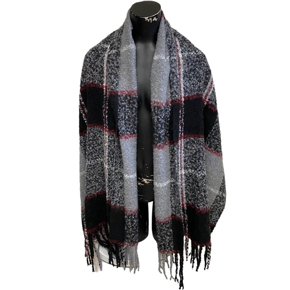 3 piece set Black Gray Blue Scarves - Picture 8 of 11